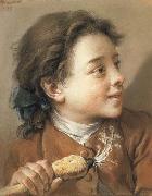 Francois Boucher Boy holding a Parsnip oil on canvas